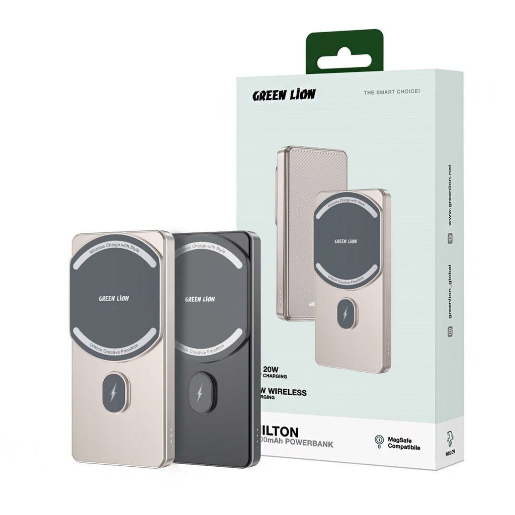 Green Lion Milton 5000mAh Powerbank - Black