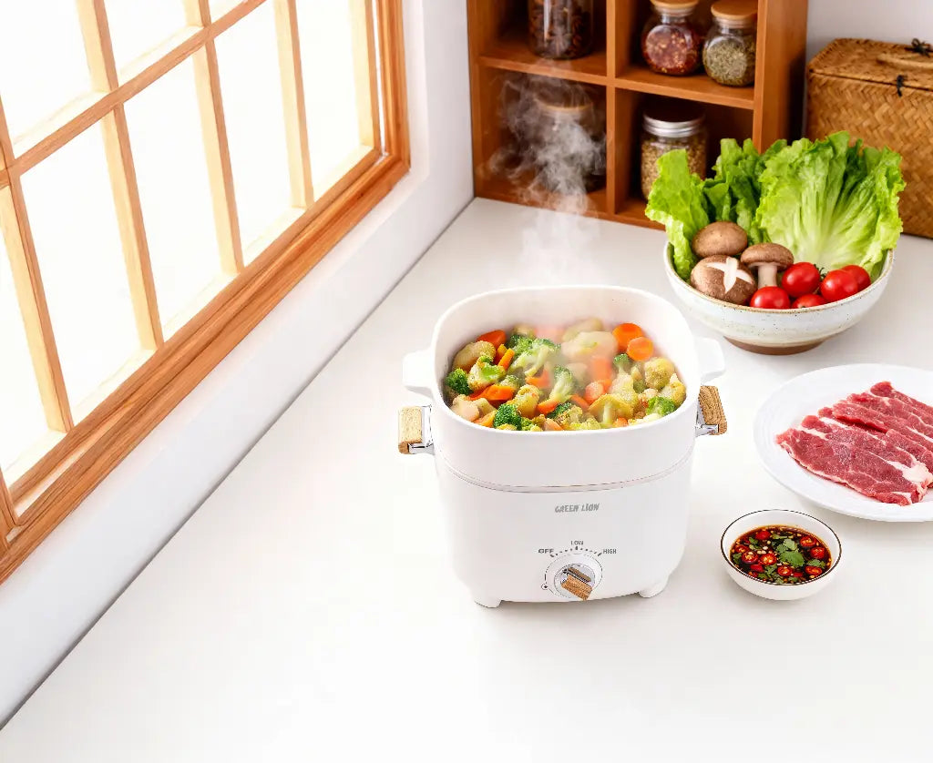 Green Lion Multi-Pot cooker cooking