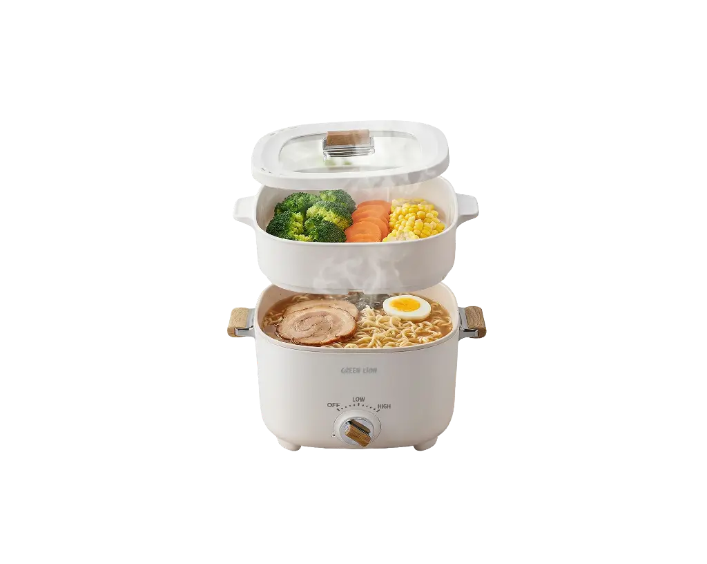 Green Lion Multi-Pot cooker in use