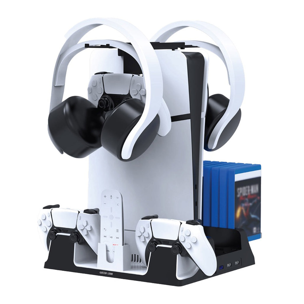 Green Lion PS5 Cooling Stand Charging Station white