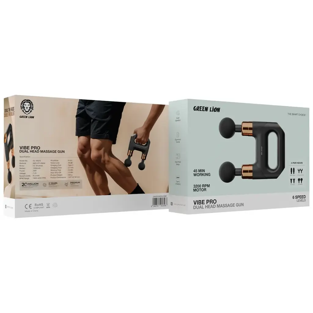 Green Lion Vibe Pro massage gun kit