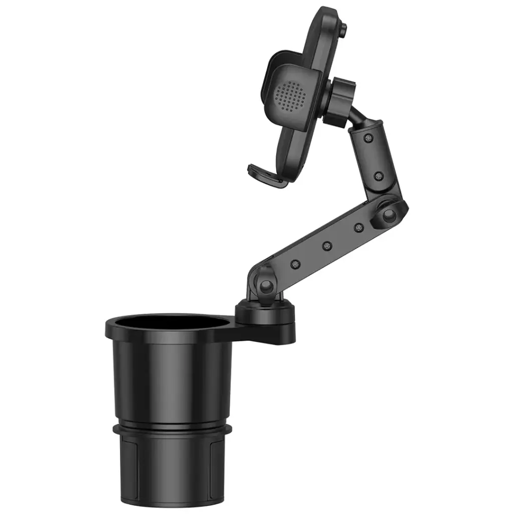 Green Lion 2-In-1 Flexgrip Car Cup Holder & Phone Mount - Black