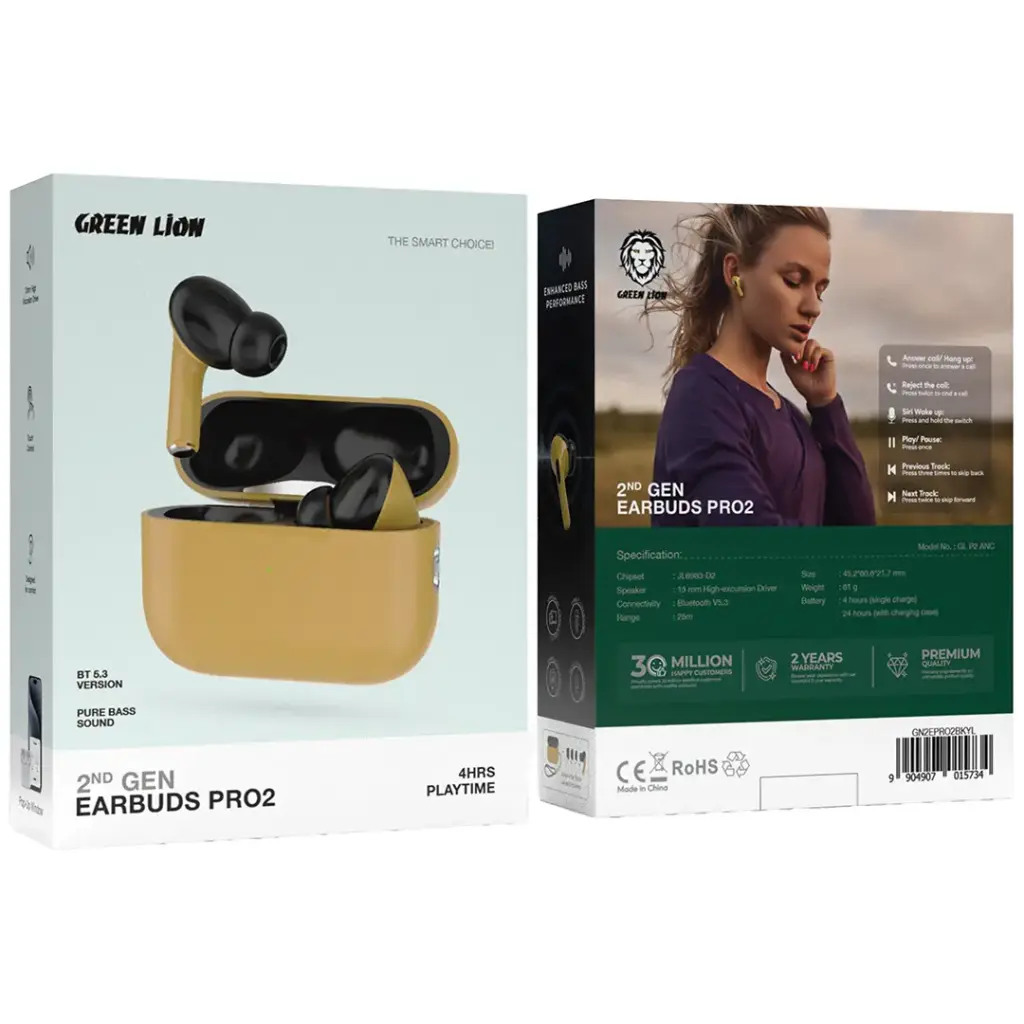 Green Lion 2nd Gen Earbuds Pro2