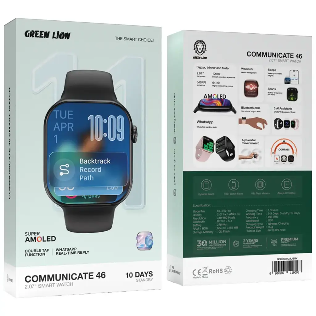 Green Lion Communicate 46 2.07" Smart Watch
