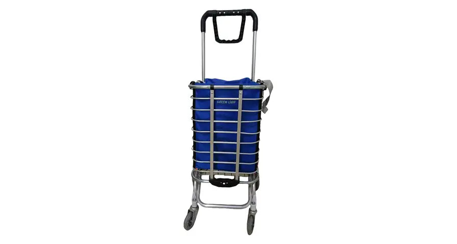 Green Lion Foldable Shopping Trolley - Silver