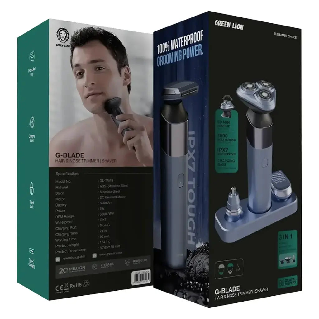 Green Lion G-Blade Hair & Nose Trimmer & Shaver - Gray (3)