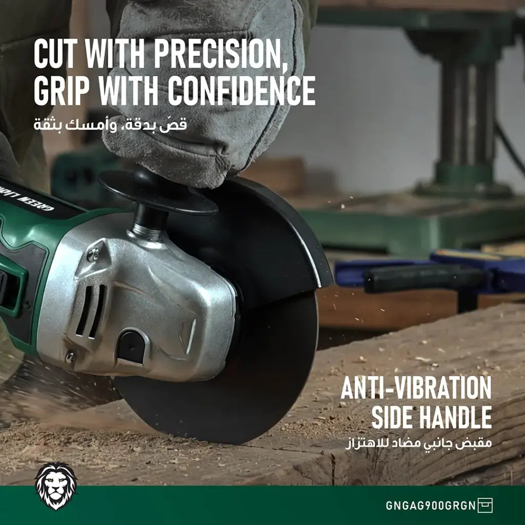 Green Lion GAG-900 Cordless Angle Grinder - Green (8)