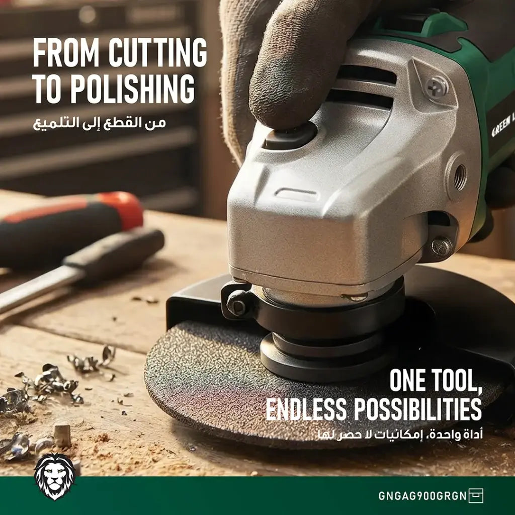 Green Lion GAG-900 Cordless Angle Grinder - Green (5)
