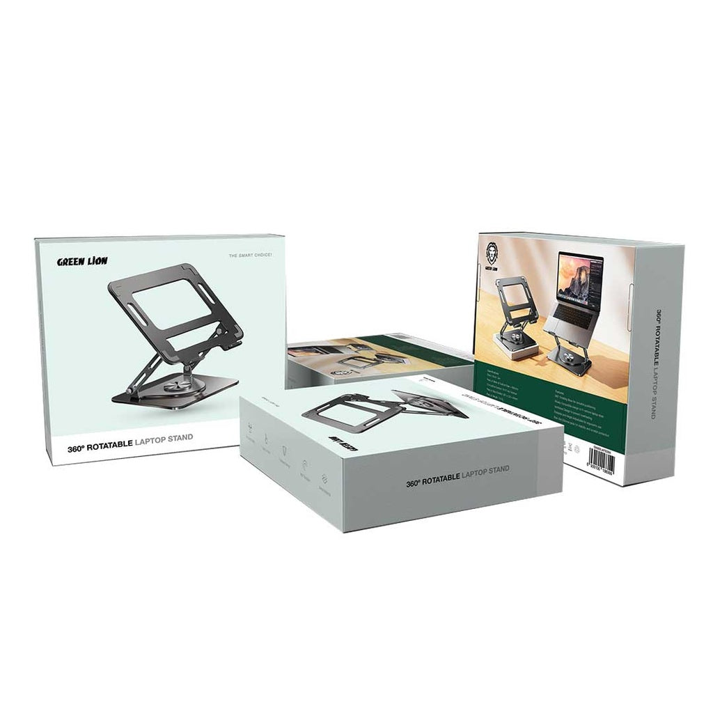 Green Lion 360 Rotatable Laptop Stand - Black (2)