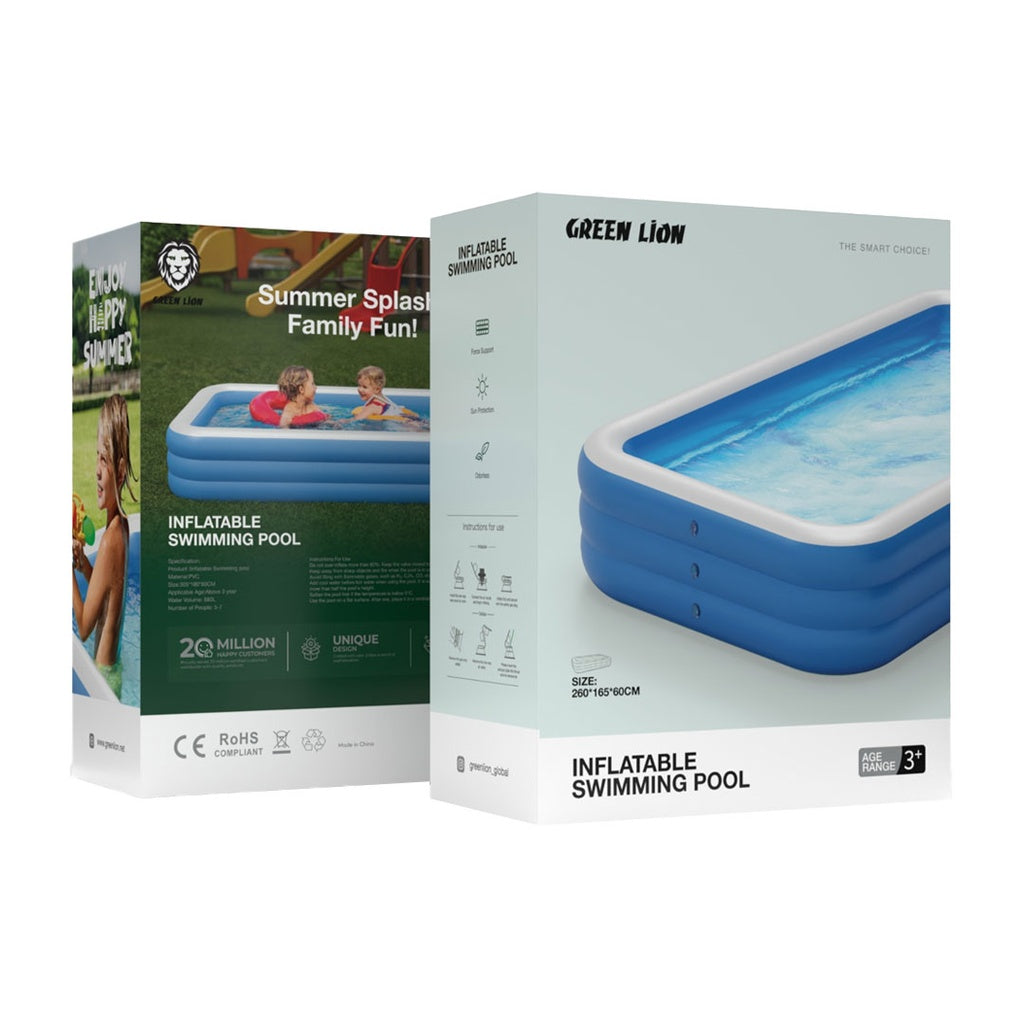 Green Lion Inflatable Small Swimming Pool - Blue (2)