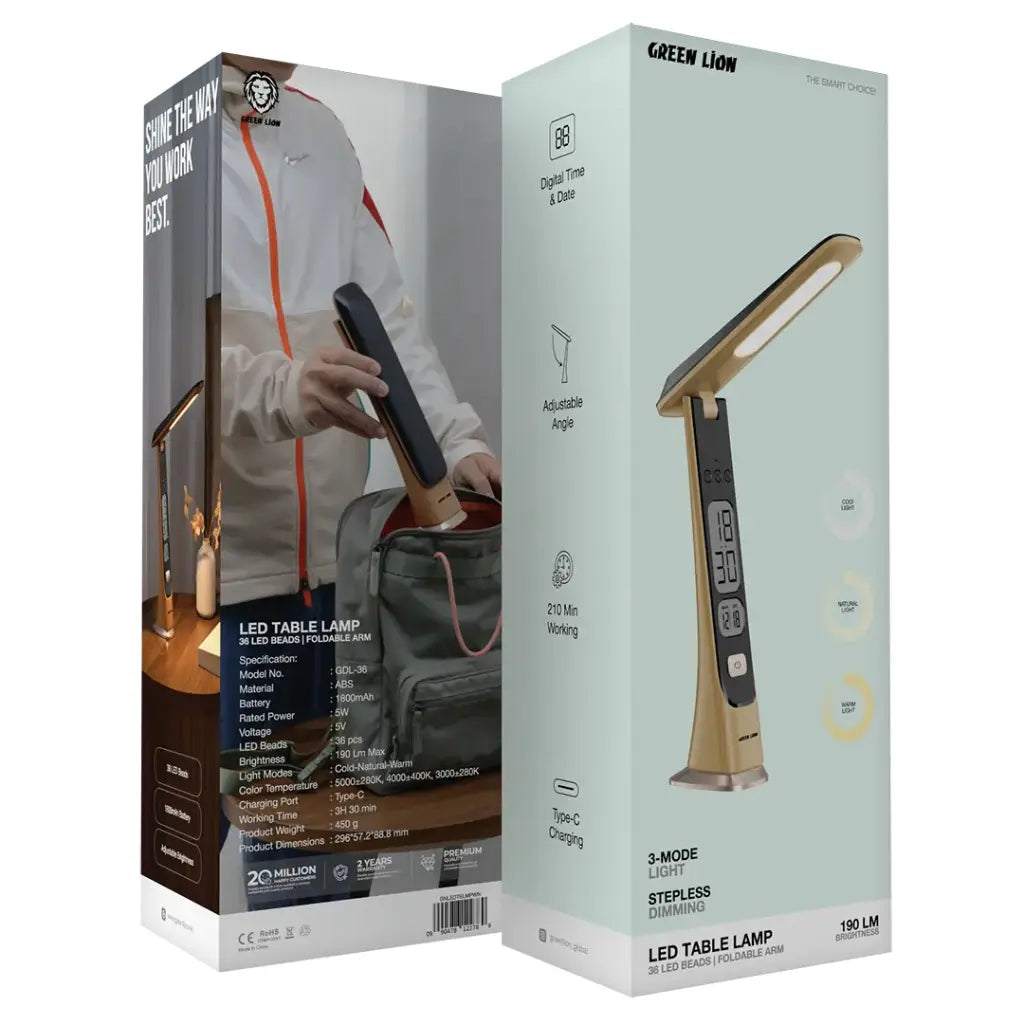 Green Lion LED Table Lamp - Wooden (2)