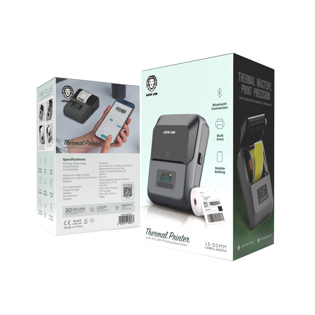 Green Lion Thermal Printer - Gray detail