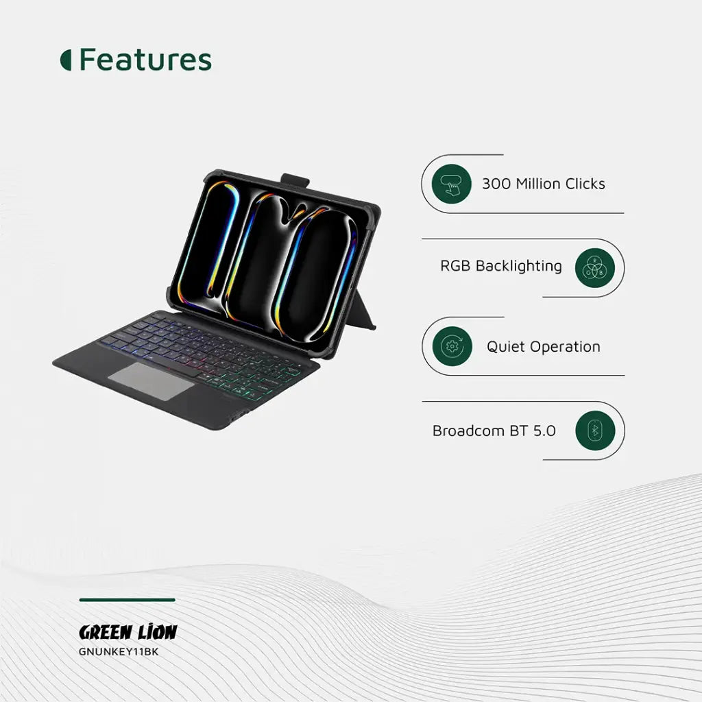 Green Lion Universal Smart Keyboard Case Black (8)