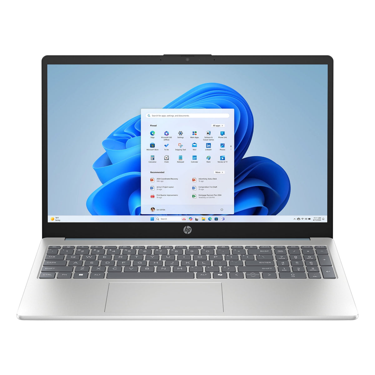 HP Laptop 15-fd0130wm Moonlight Blue front