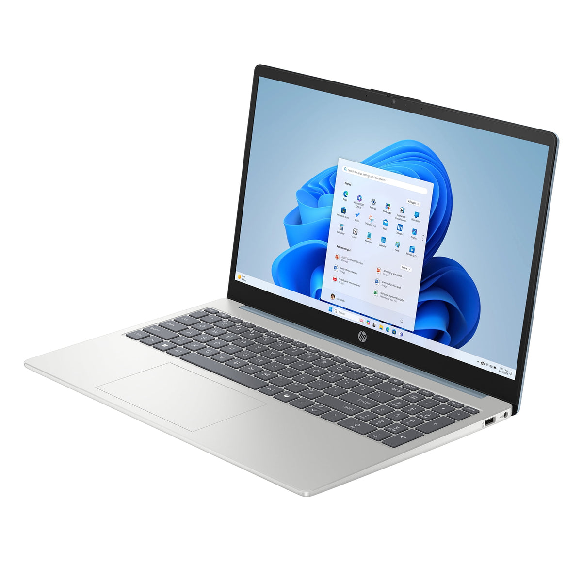 HP Laptop 15-fd0130wm Moonlight Blue left angle