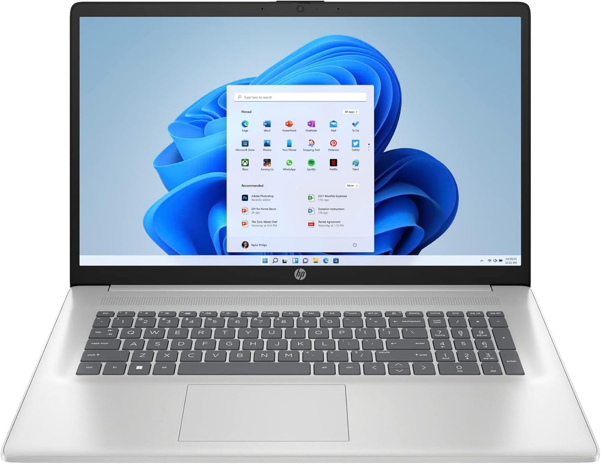 HP Laptop 17t-cn500 B3ER6AV Silver front