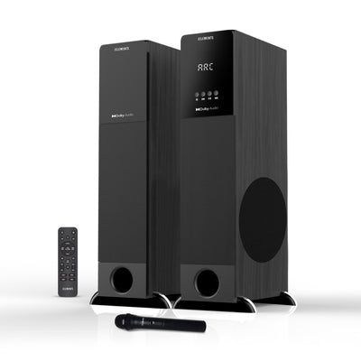 KB Elements EA406T - 2.0 Tower Speaker System, 250W, Dolby Audio, Wireless Mic