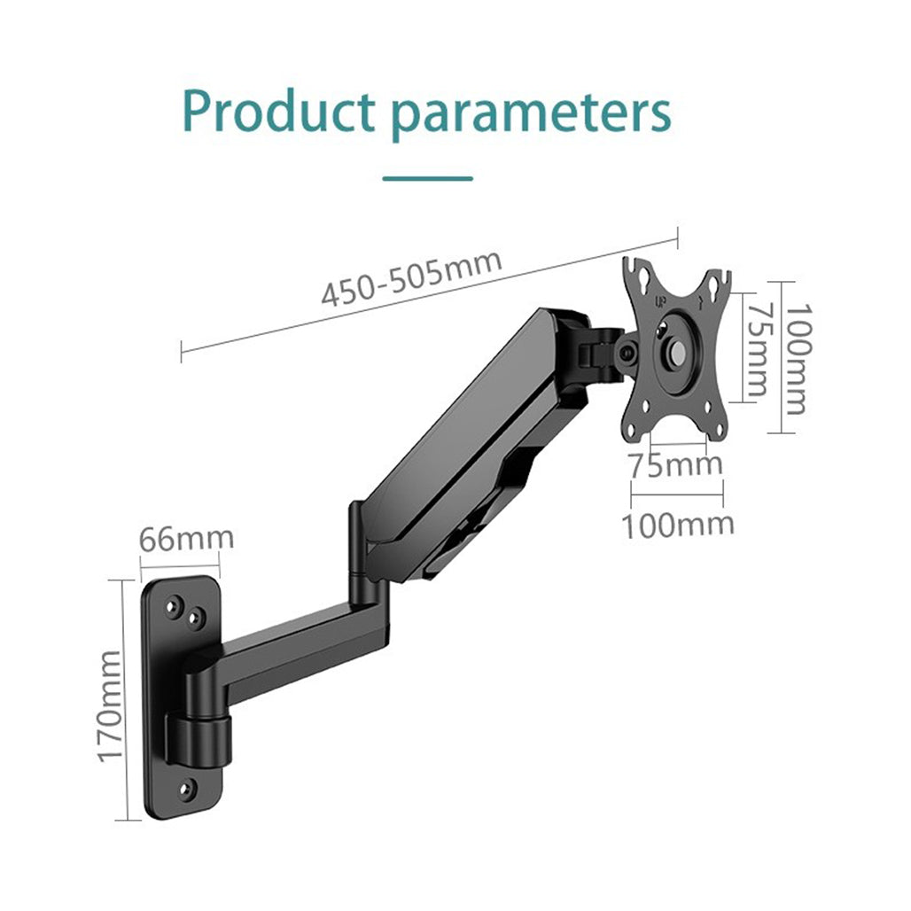 Kaloc KLC-M520 monitor arm mounted view