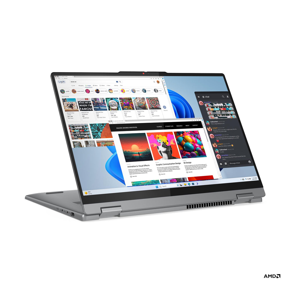 Lenovo IdeaPad 5 2-in-1 16AHP9 stand mode