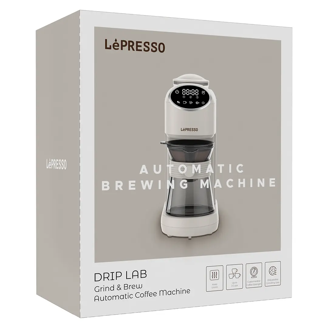 Lepresso Drip Lab Grind & Brew Automatic Coffee Machine - Beige