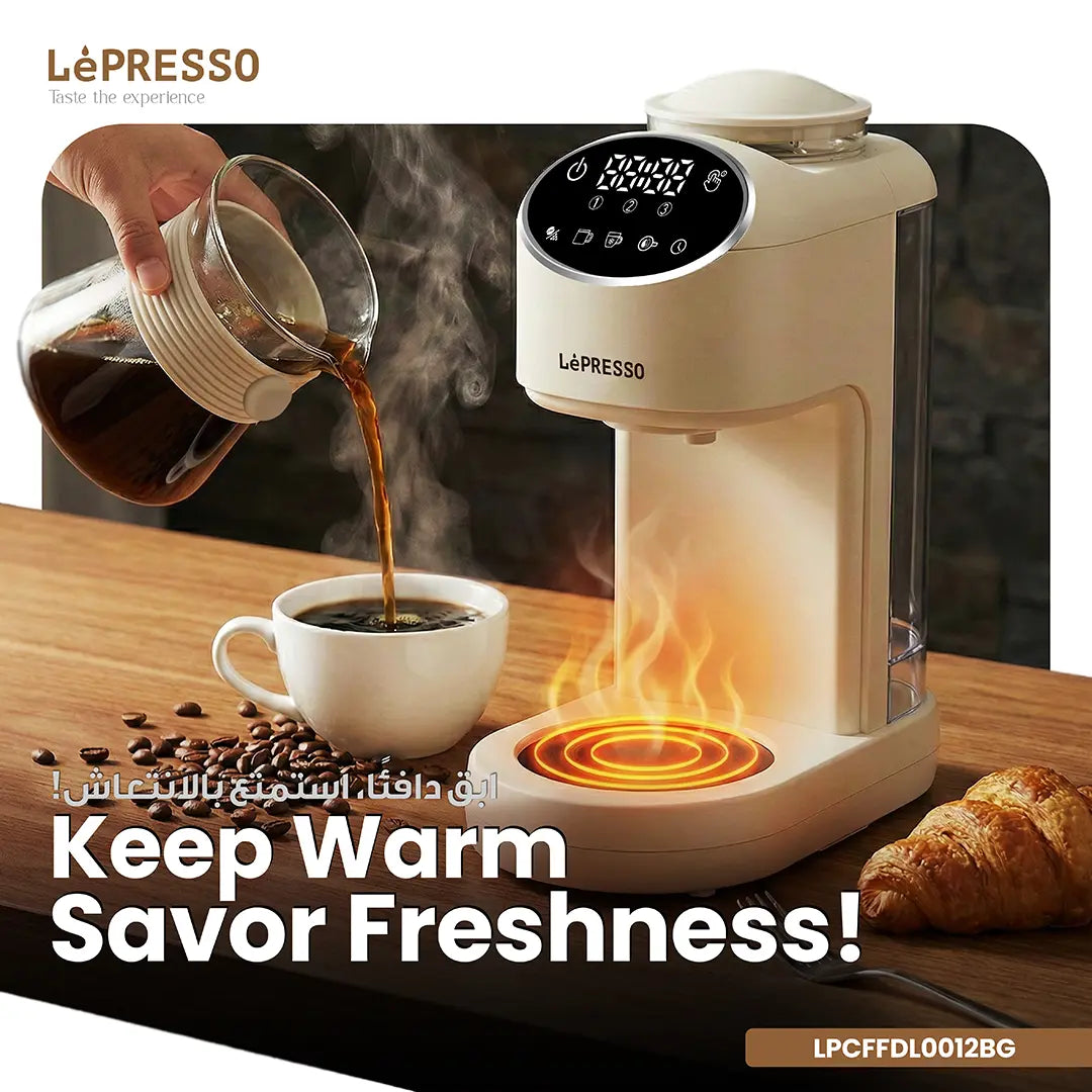 Lepresso Drip Lab Grind & Brew Automatic Coffee Machine - Beige