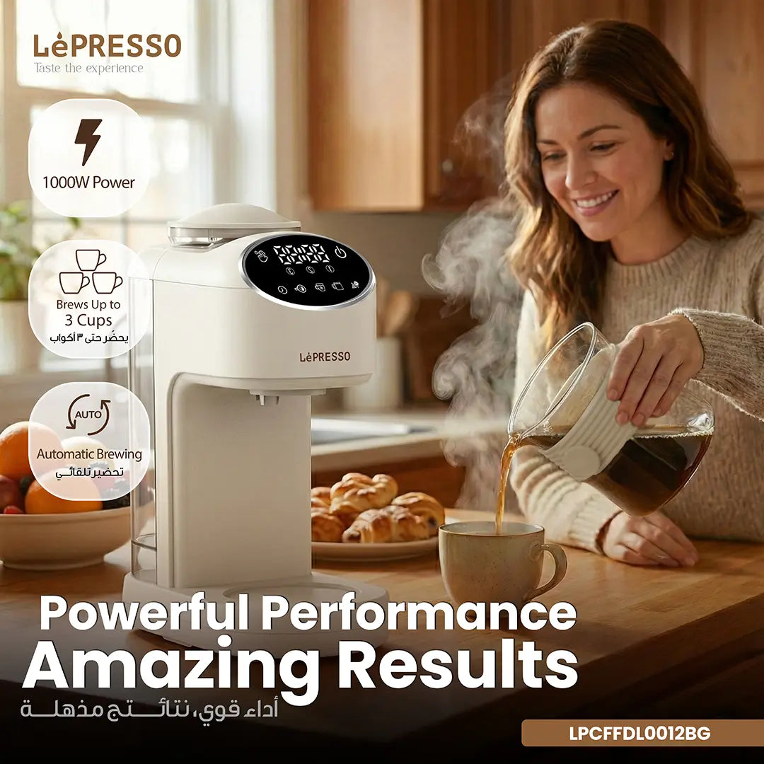 Lepresso Drip Lab Grind & Brew Automatic Coffee Machine - Beige