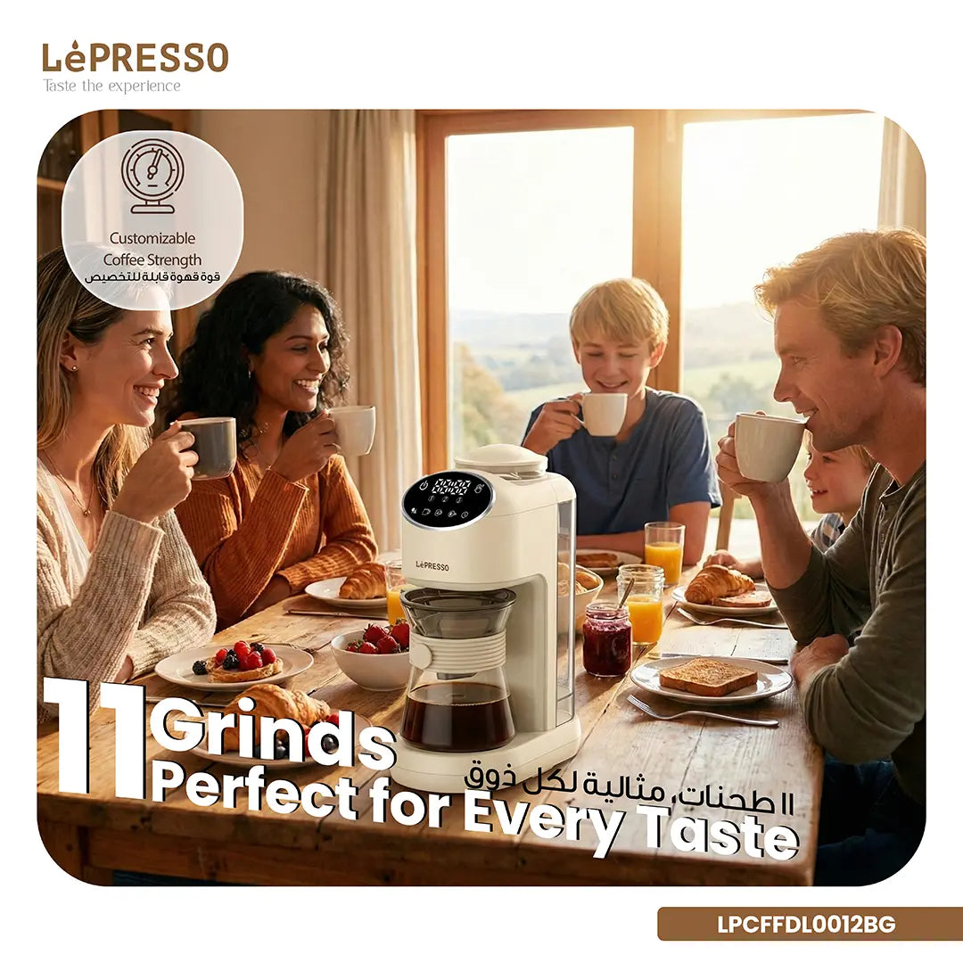 Lepresso Drip Lab Grind & Brew Automatic Coffee Machine - Beige