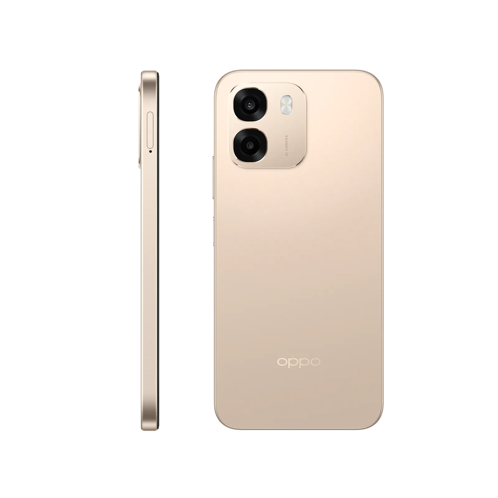 OPPO A6 - Aurora Gold angled view