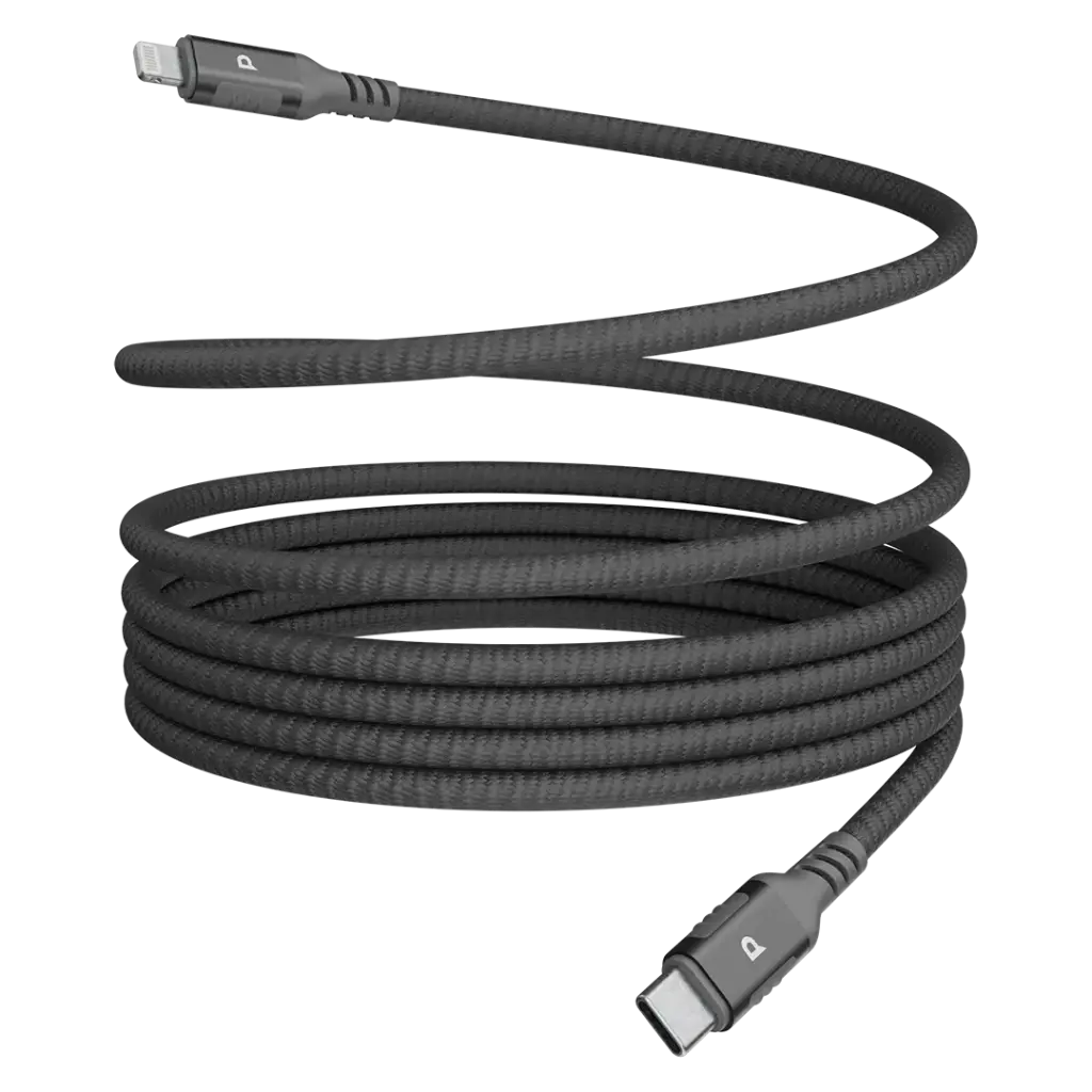 Powerology Malinka Weave Magnetic USB-C to Lightning Cable 1.2m PD 30W – Gray