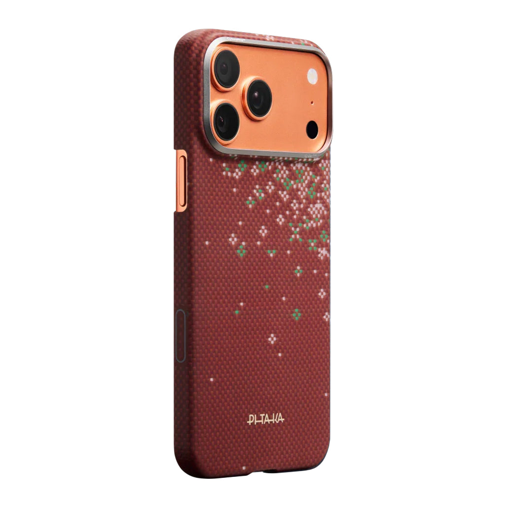 Pitaka Edge Case for iPhone 17 Pro Max in Daybreak Red