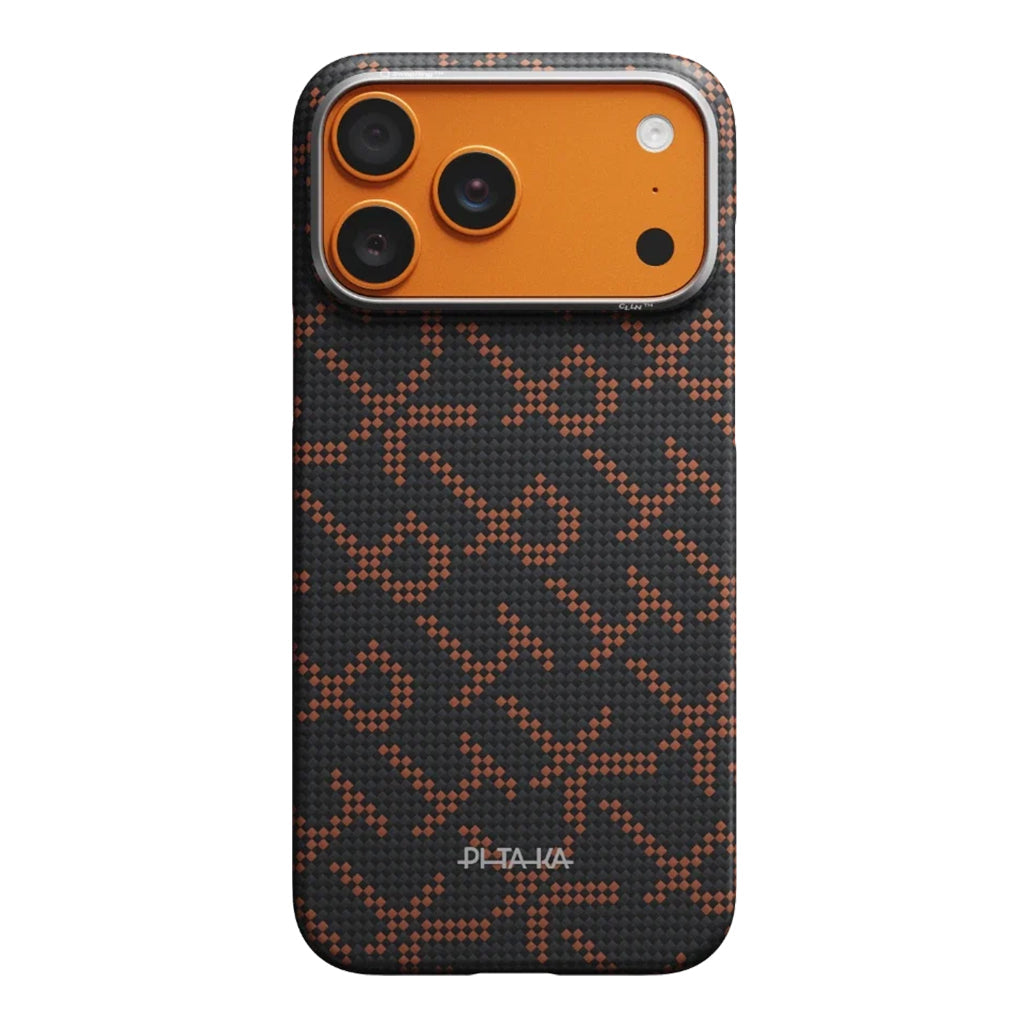 Pitaka Edge Case for iPhone 17 Pro Max in Leaping - Orange Black