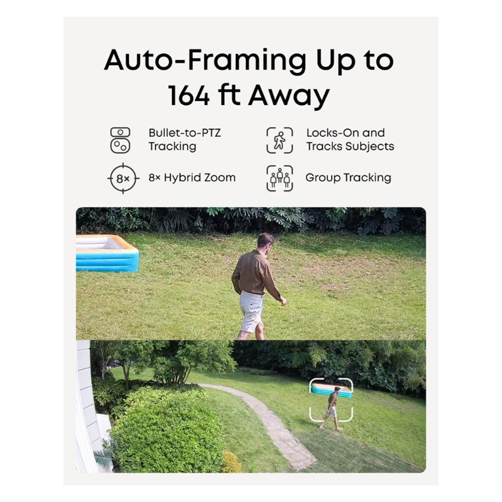 Eufy PoE Bullet-PTZ Cam S4 AI tracking