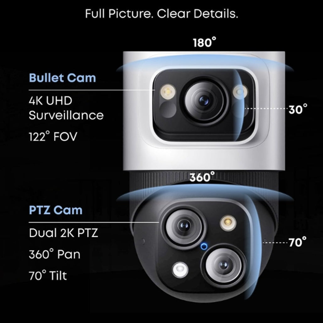 Eufy PoE Bullet-PTZ Cam S4 triple lens