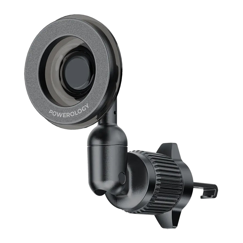 Powerology Logan 360 degree rotation MagSafe car phone holder in black