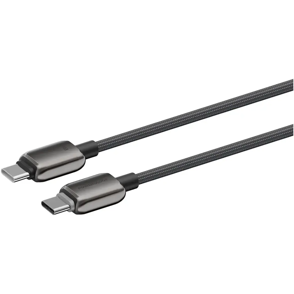 Powerology Zinco USB-C cable braided jacket detail
