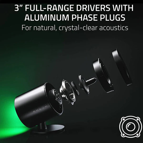 Razer Nommo V2  Full-Range 2.1 PC Gaming Speakers with Wired Subwoofer 5.5