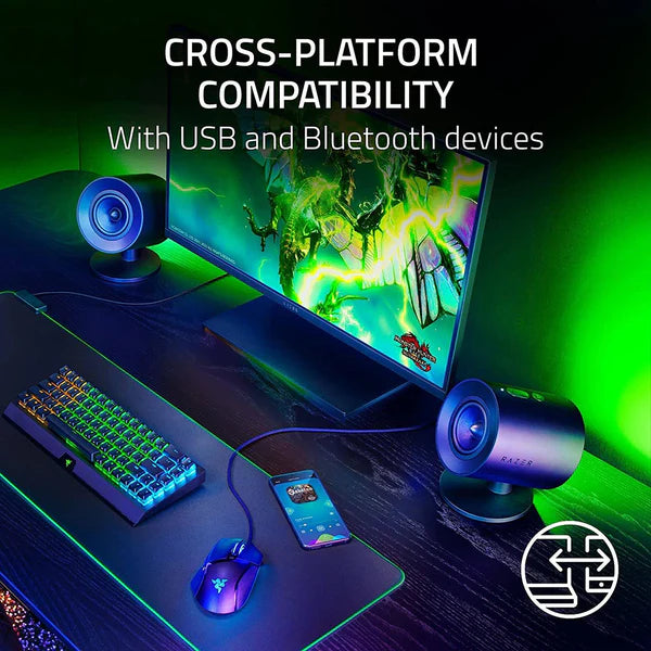 Razer Nommo V2  Full-Range 2.1 PC Gaming Speakers with Wired Subwoofer 5.5