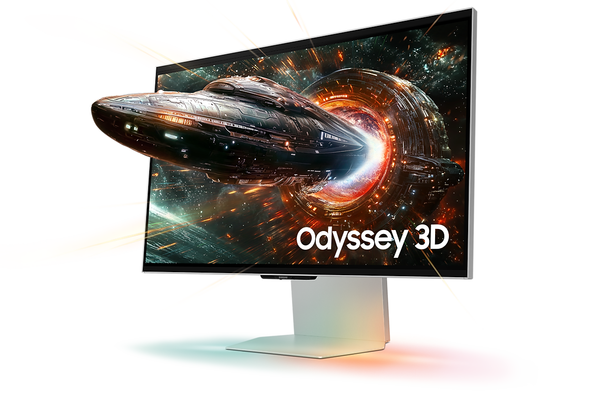 Samsung 27 inch Odyssey 3D G90XF 4K UHD 165Hz gaming monitor front view