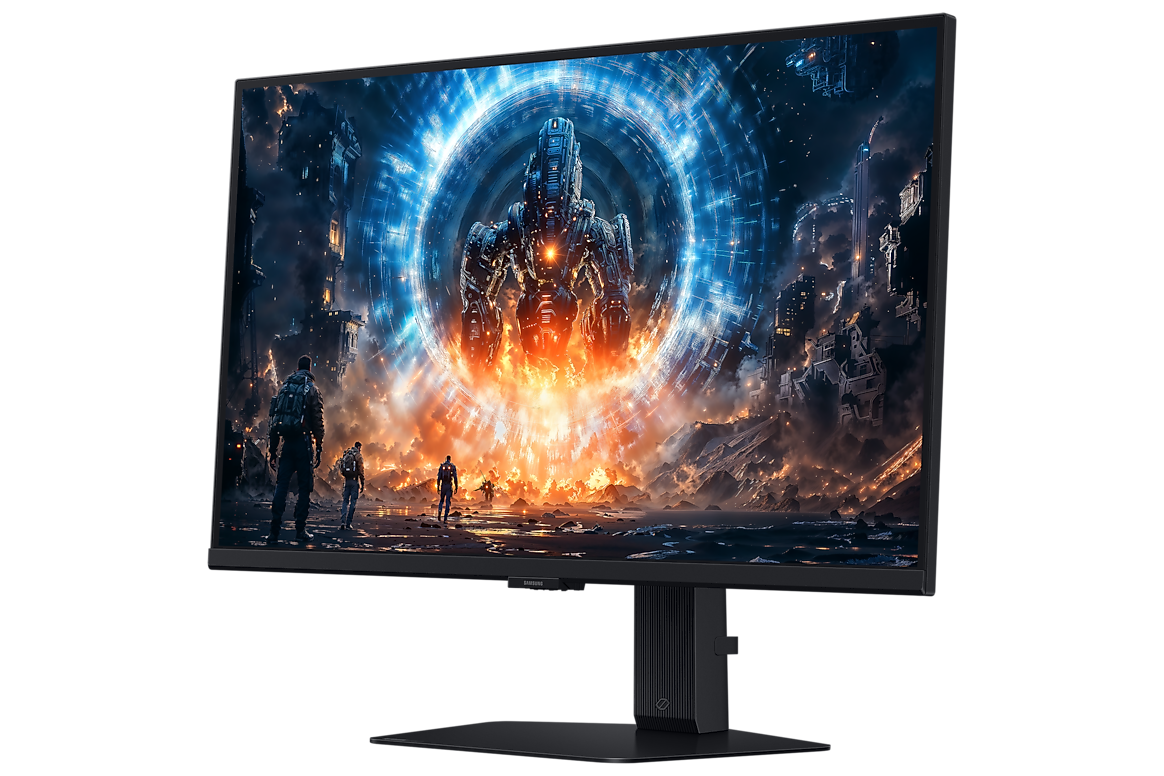 Samsung Odyssey G6 G60F gaming monitor right perspective