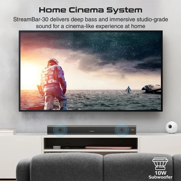 Promate StreamBar 30W BassBoost™ SoundBar with Subwoofer