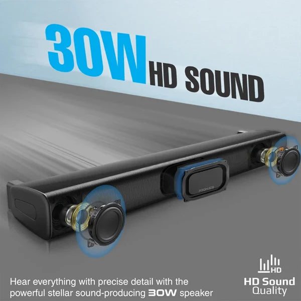 Promate StreamBar 30W BassBoost™ SoundBar with Subwoofer
