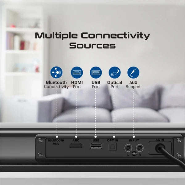 Promate StreamBar 30W BassBoost™ SoundBar with Subwoofer