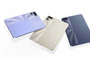 TECNO Megapad SE2 tablet back view in Iris Purple, Sandy Titanium and Deep Grey