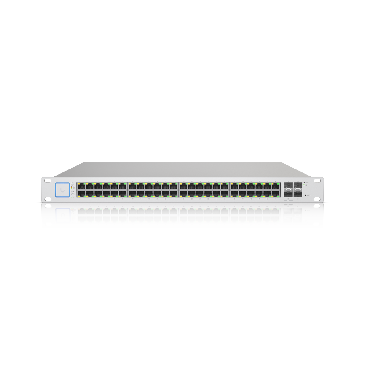 Ubiquiti UniFi Switch 48 PoE 500W front angle