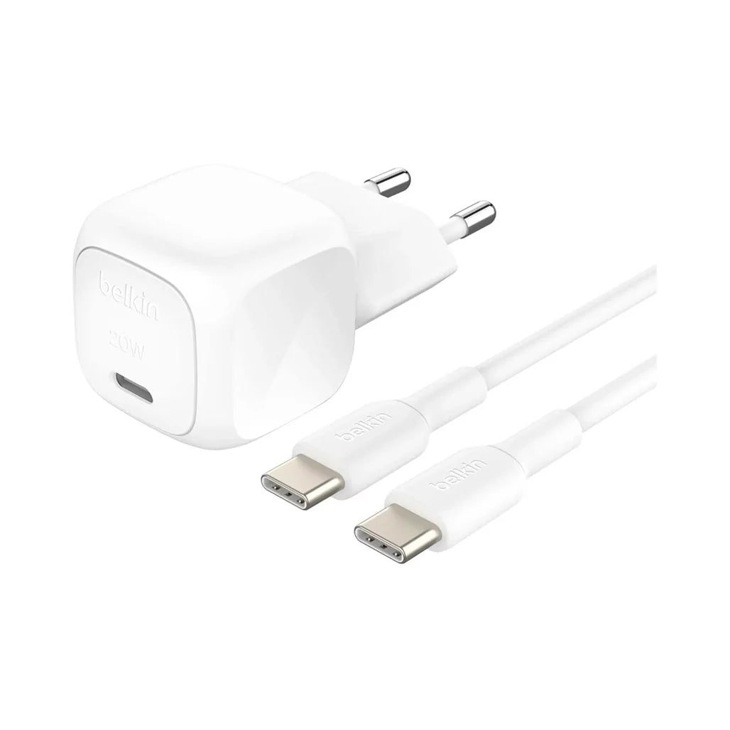 Belkin BoostCharge 20W USB-C Wall Charger with USB-C to USB-C Cable