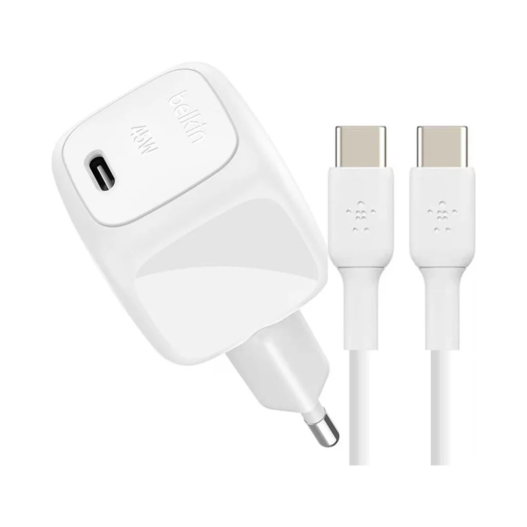 Belkin BoostCharge 45W USB PD WALL CHARGER & 1M Type C-C