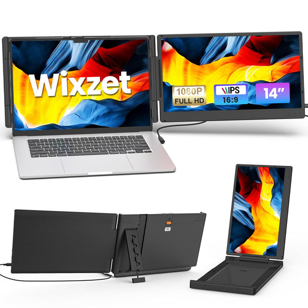 Wixzet T2 Pro 14 inch laptop screen extender side view
