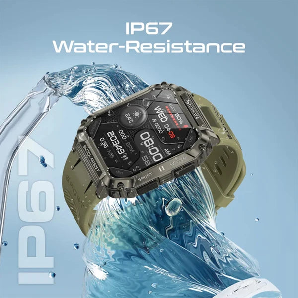 Promate XWatch-S19 Smartwatch with Wireless BT Calling Midnight Green