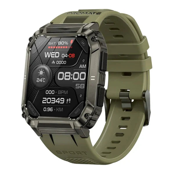 Promate XWatch-S19 Smartwatch with Wireless BT Calling Midnight Green