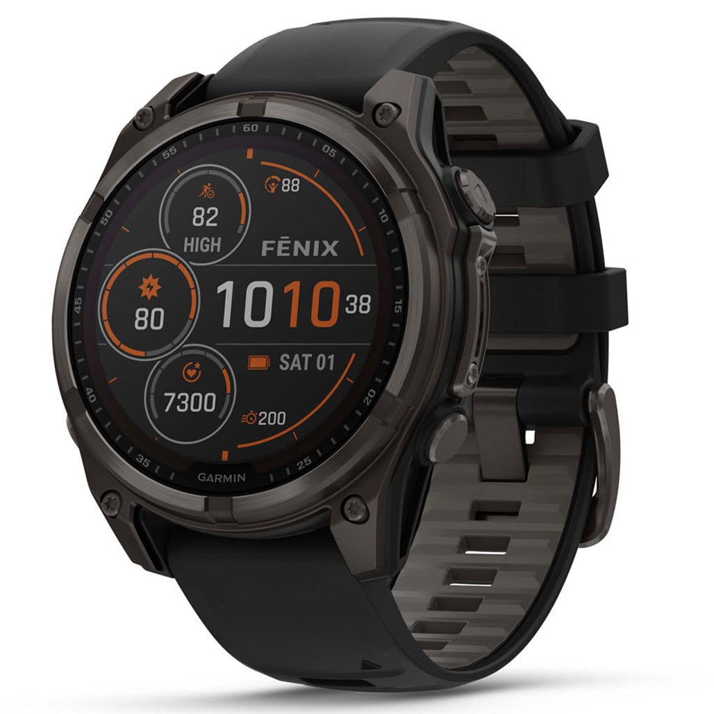Garmin fenix 8 47mm Solar Sapphire Titanium Amp Yellow
